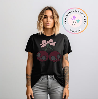 Pastel Goth Skeleton Cherry Sublimation DTF PNG Digital Download