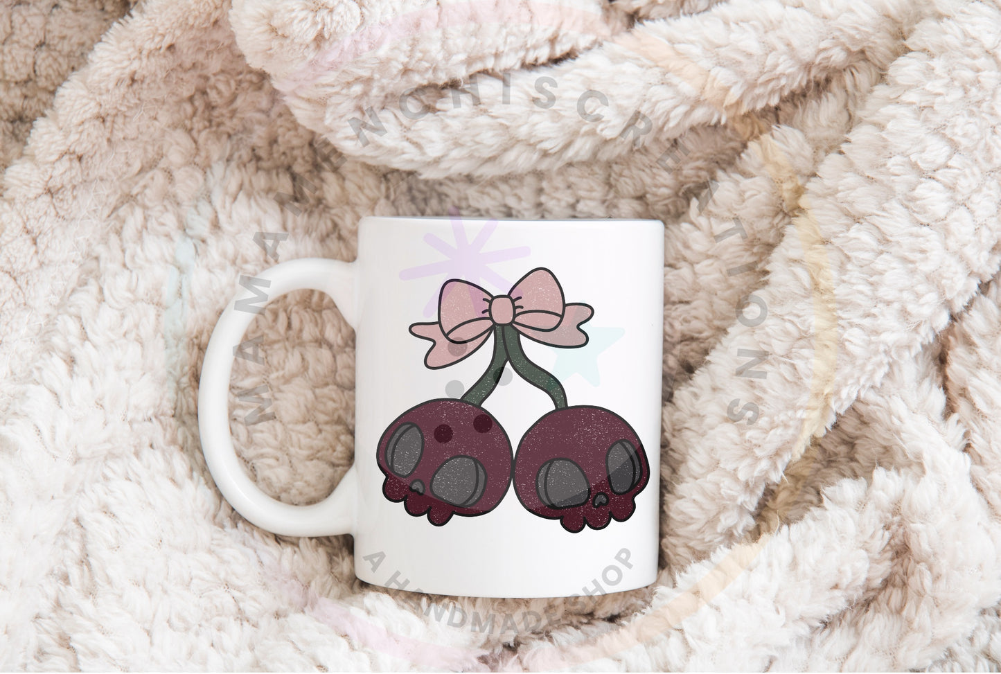 Pastel Goth Skeleton Cherry Sublimation DTF PNG Digital Download