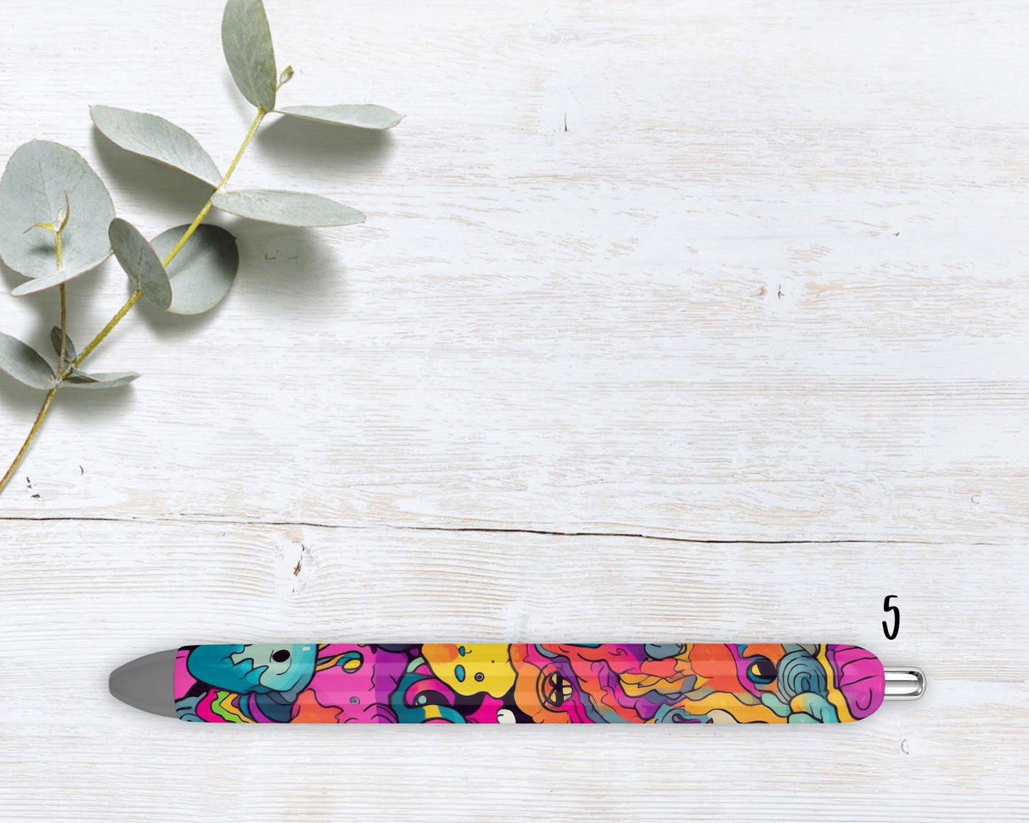 Vibrant Trippy Halloween  Refillable Retractable Gel Pen