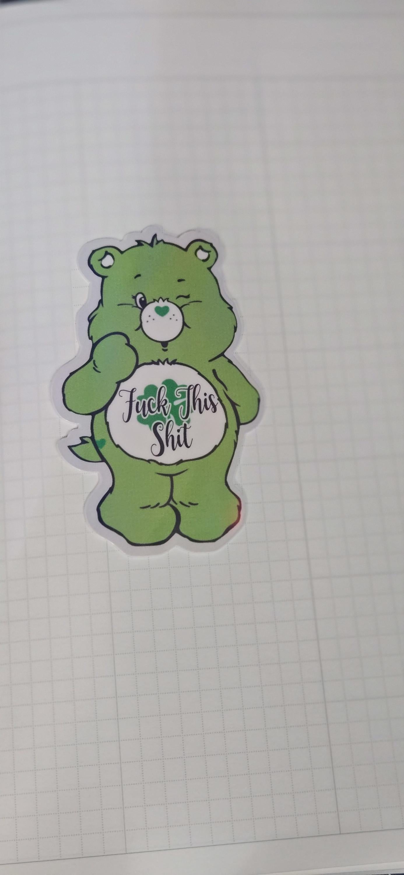 Swear Bear Holographic Sticker - Funny Bujo Planner Decal