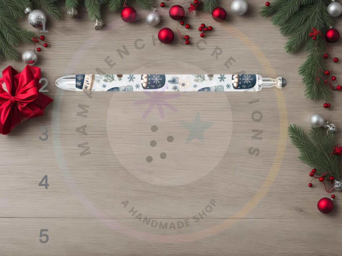 Christmas Winter Scenery Refillable Gel Pen