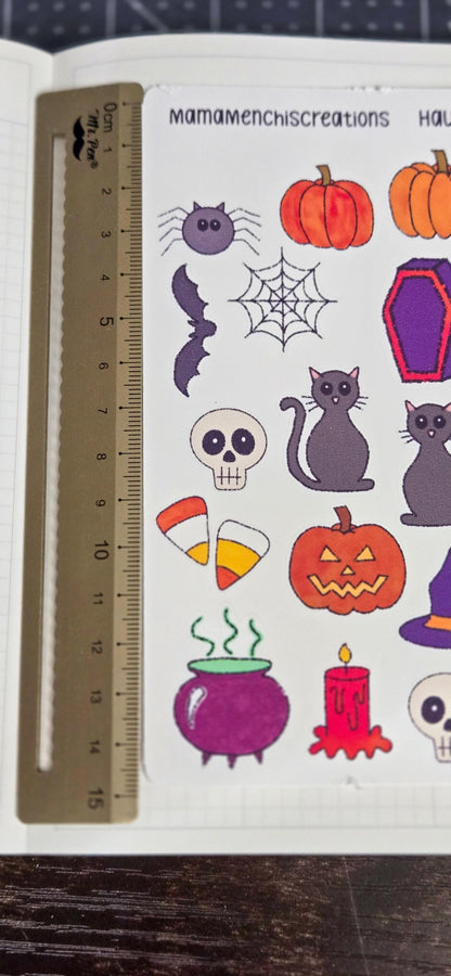 Halloween Stickers Spooky Matte Bujo Journal Planner Sticker Sheet