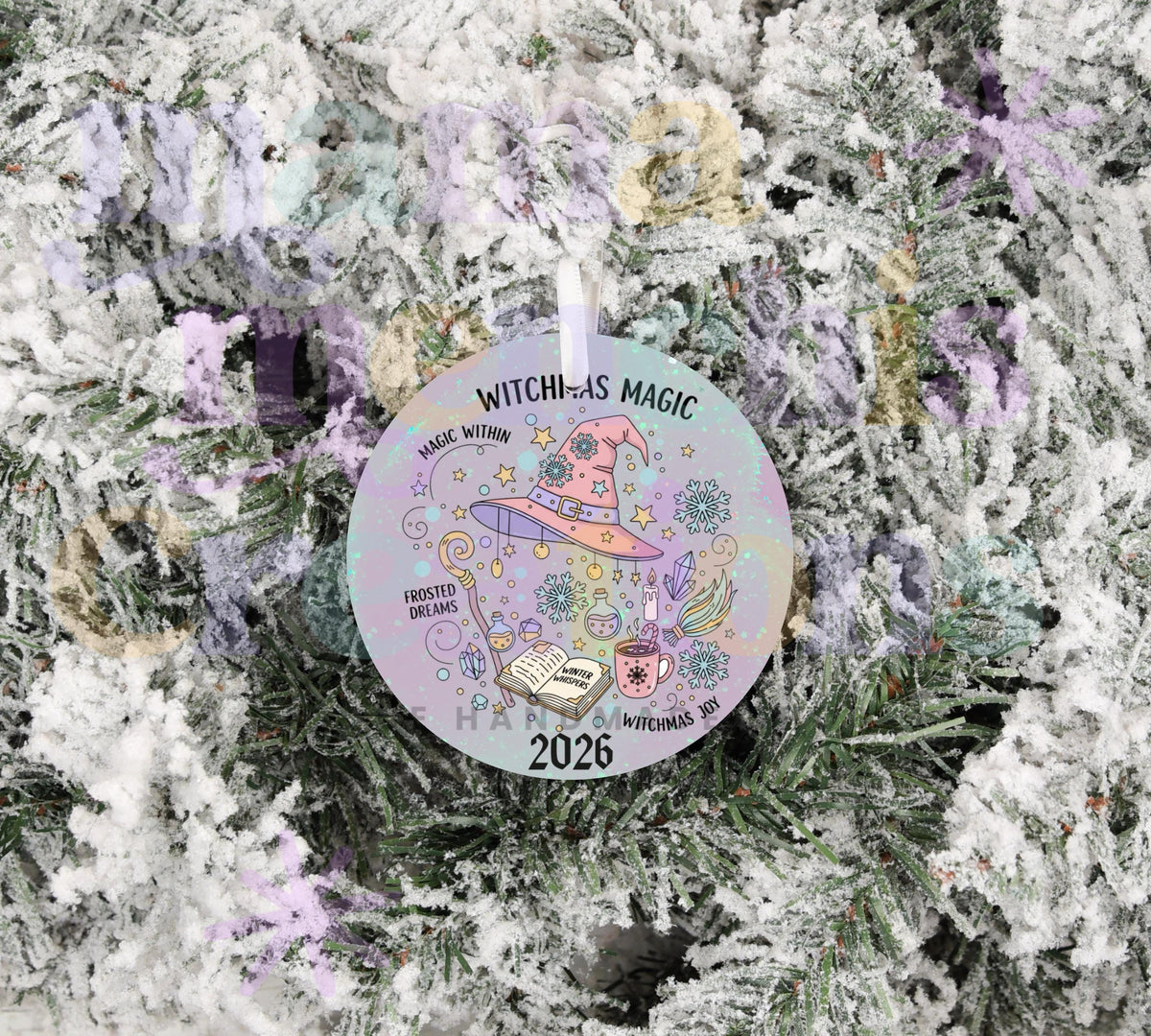 Witchmas Pastel Merry Witchmas Christmas Ornament