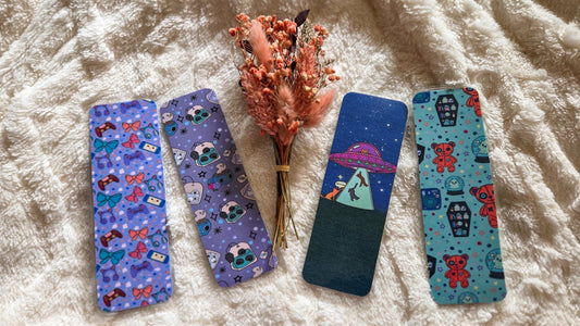 Creepy Spooky Handmade Laminated Bookmark
