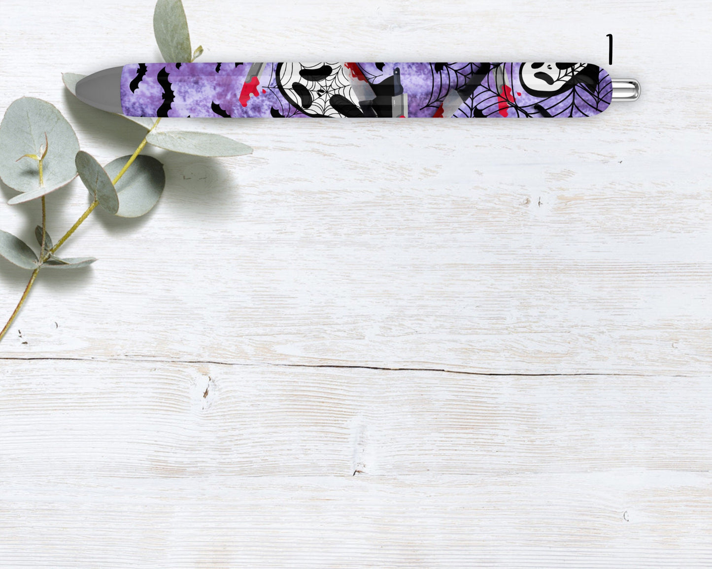 Spooky Dark Horror Ghost Face Refillable Gel Pen