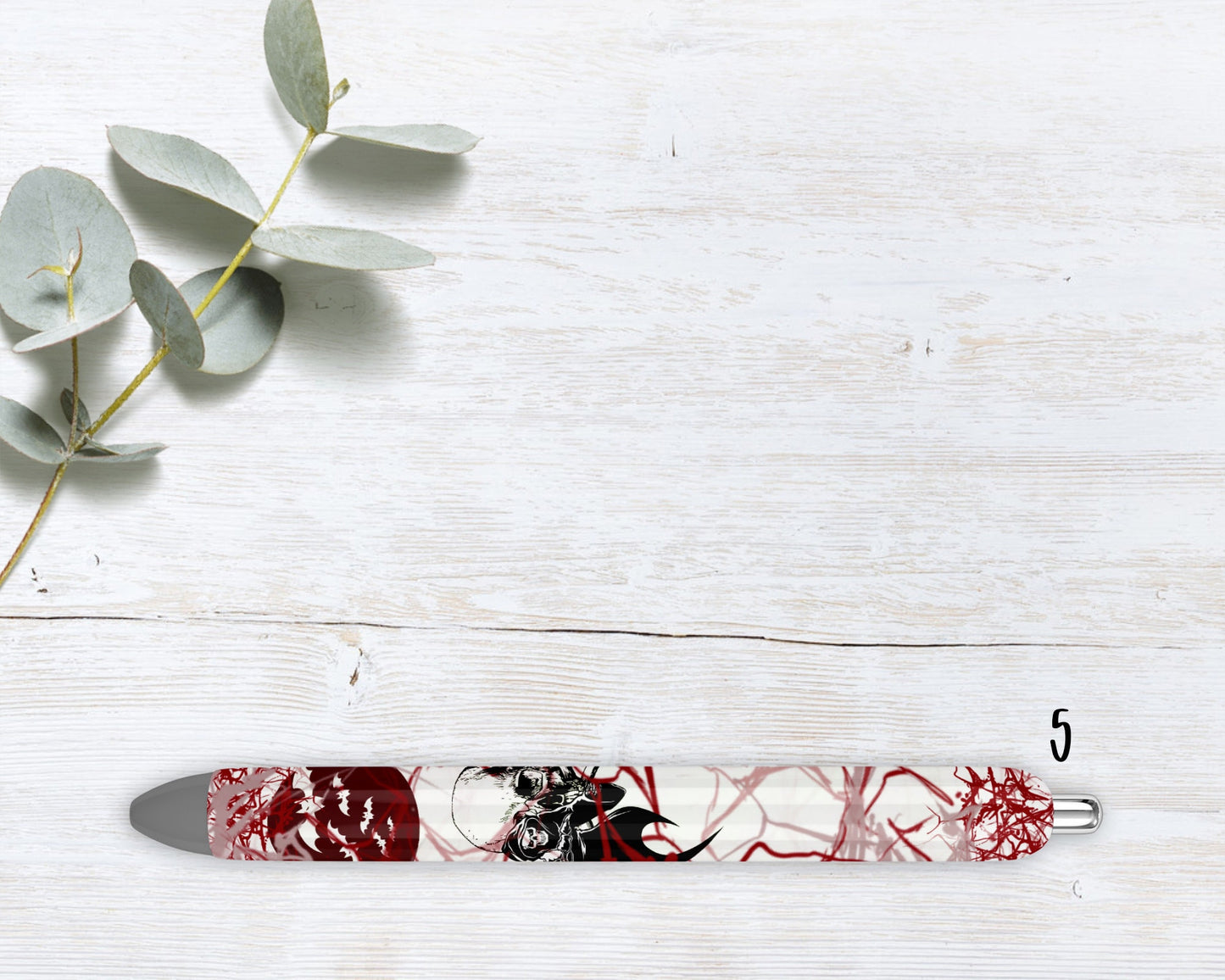 Spooky Dark Horror Ghost Face Refillable Gel Pen