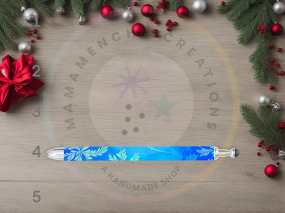 Blue Abstract Feathers Refillable Gel Pen