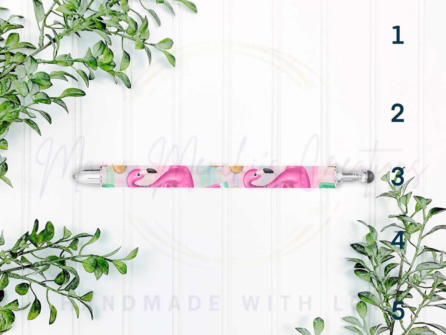 Flamingo Gel Pen: Summer Vibes Refillable Stainless Steel Pen