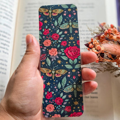 Dark Vibes Floral Handmade Laminated Bookmark