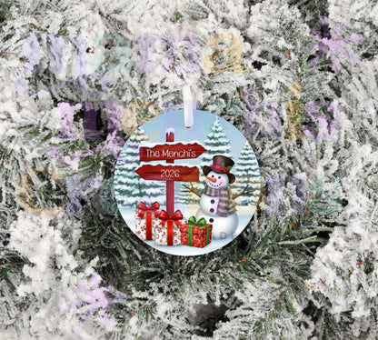 Personalized Family Name 2026 christmas ornament
