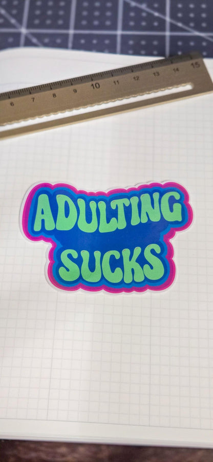 Adulting Sucks Glossy Die Cut Bujo Journal Planner Sticker