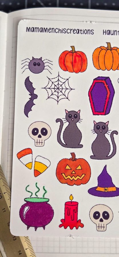 Halloween Stickers Spooky Matte Bujo Journal Planner Sticker Sheet