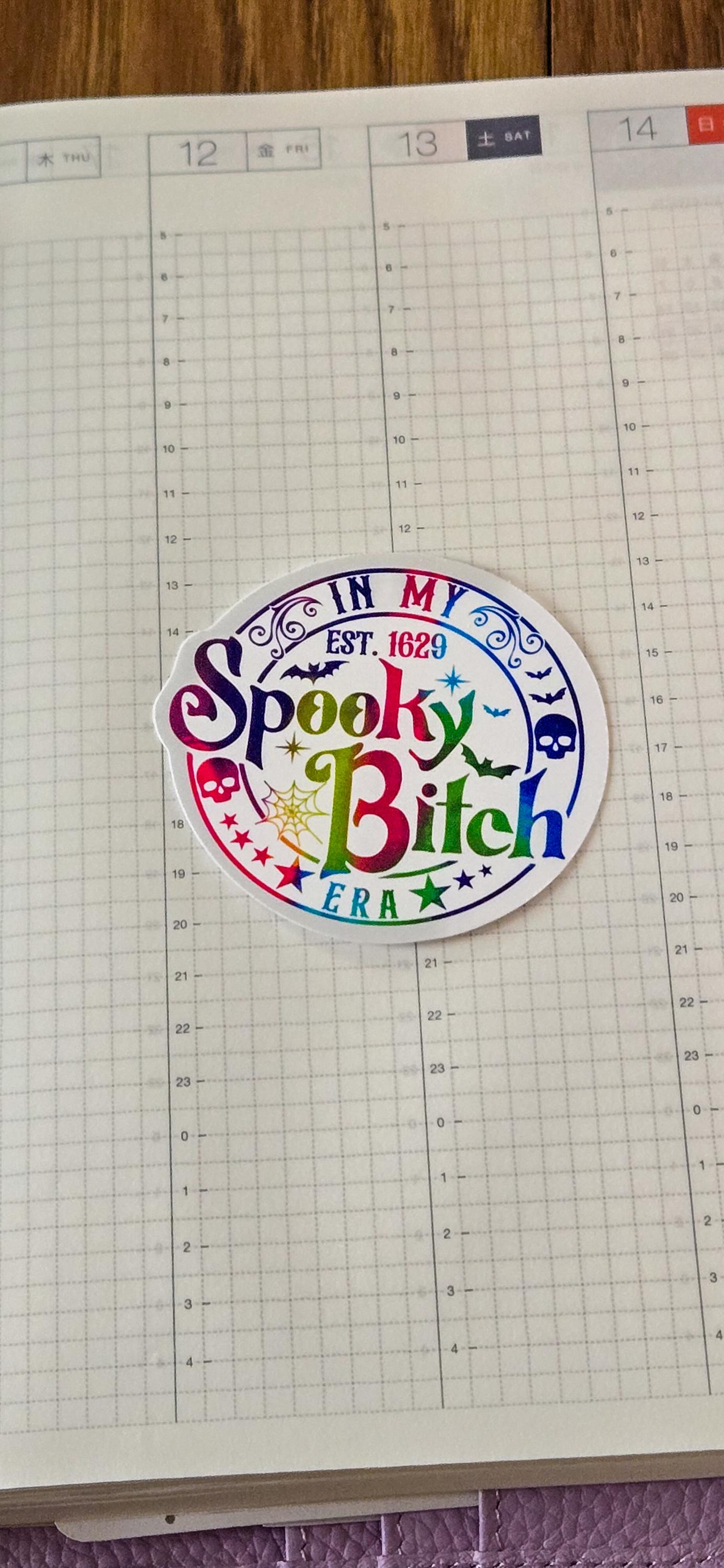 Spooky Bitch Era Glossy Die Cut Bujo Journal Planner Sticker