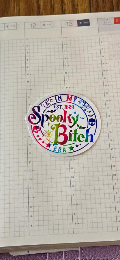 Spooky Bitch Era Glossy Die Cut Bujo Journal Planner Sticker