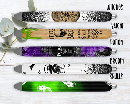 Spooky Halloween Salem Witches Refillable Gel Pen