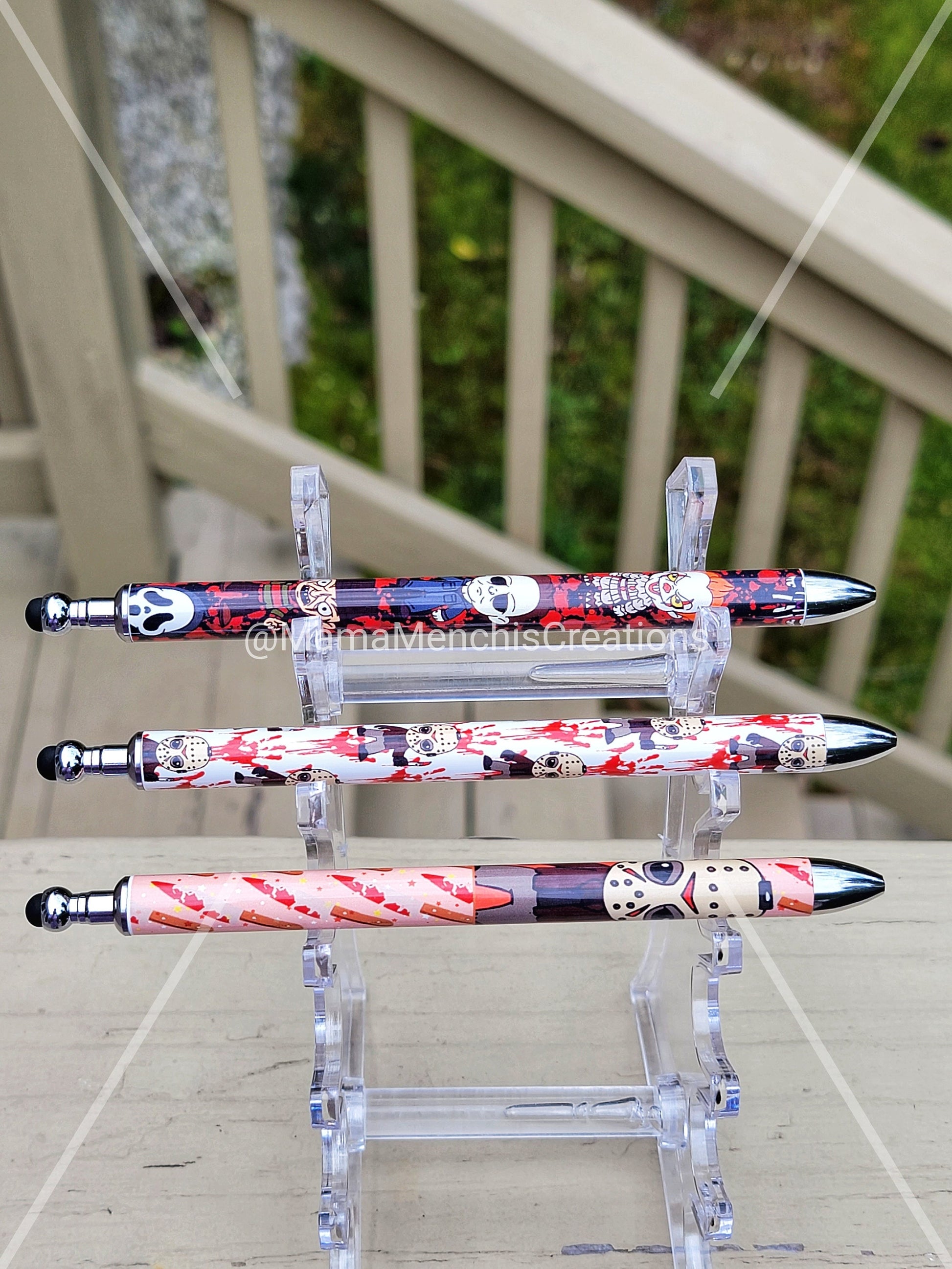 Horror Psycho Stainless Steel Gel Pen: Refillable Stylus Pen