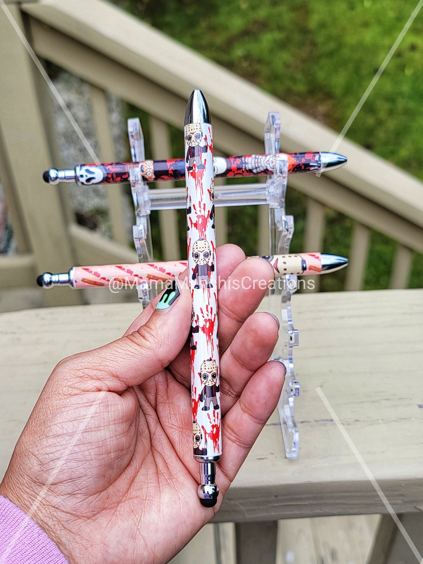 Horror Psycho Stainless Steel Gel Pen: Refillable Stylus Pen