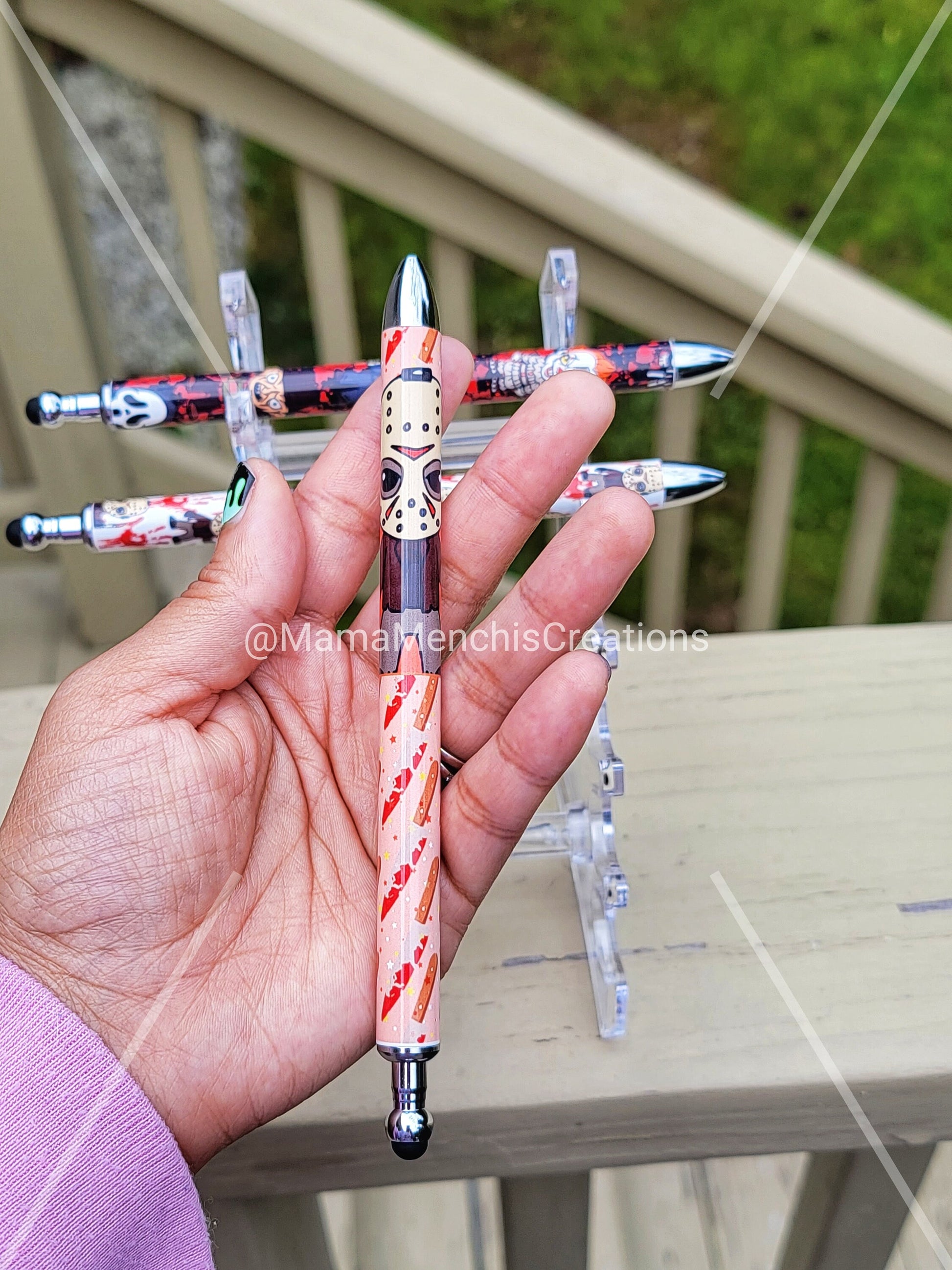 Horror Psycho Stainless Steel Gel Pen: Refillable Stylus Pen