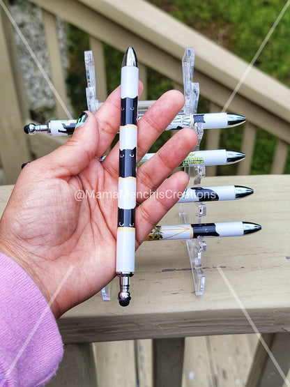 Cat Lady Plant Lover Refillable Gel Pen: Stainless Steel Stylus Pen