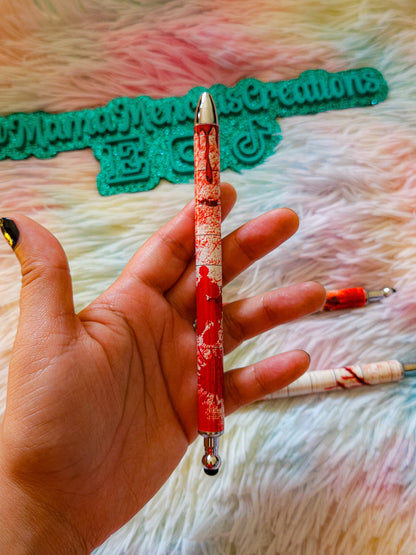 Blood Splatter Crime Scene Refillable Retractable Gel Pen