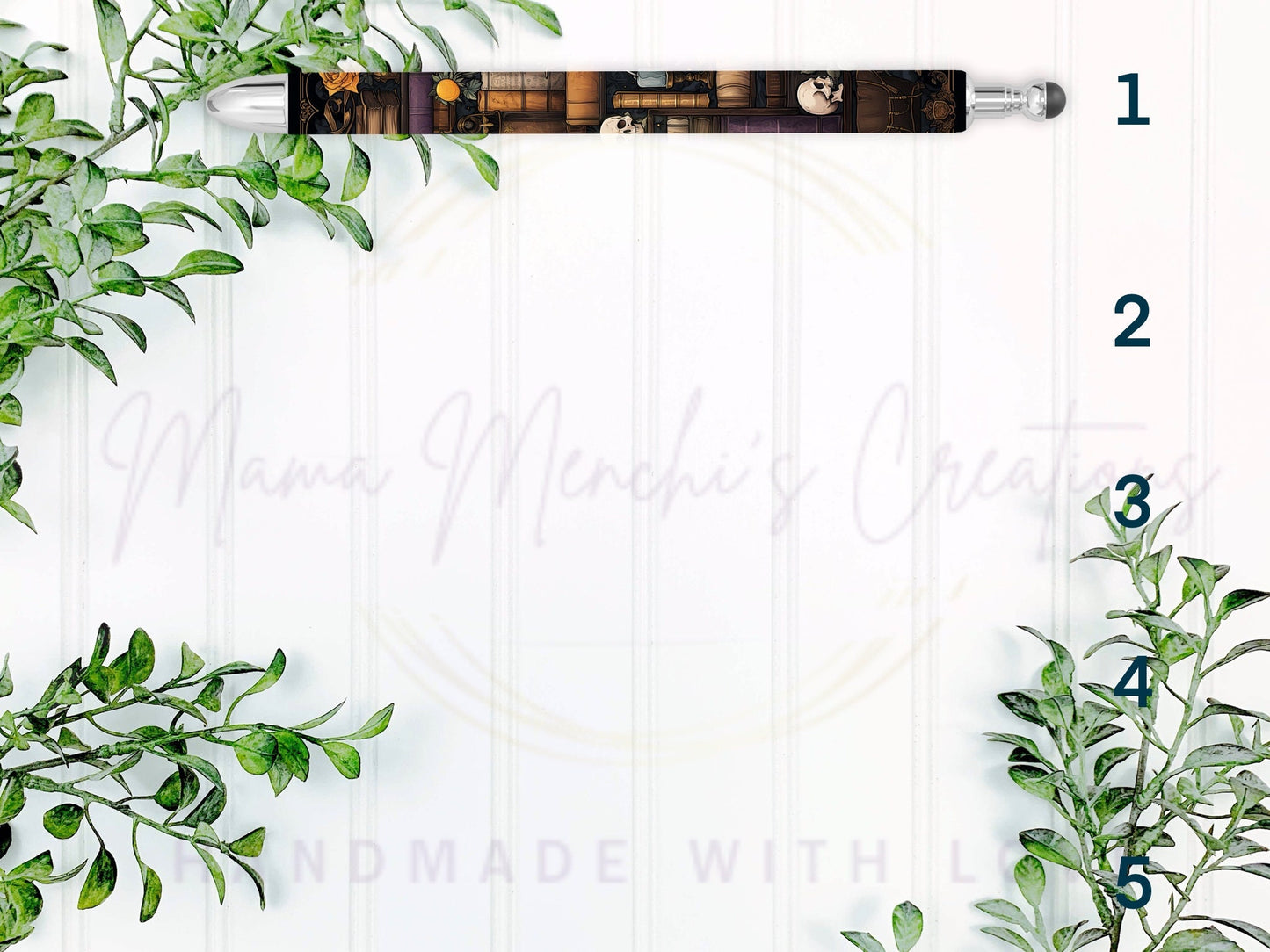Dark Academia Bookish Refillable Retractable Gel Pen