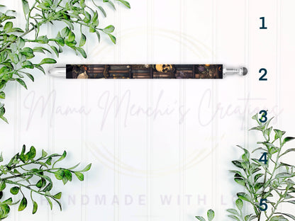 Dark Academia Bookish Refillable Retractable Gel Pen