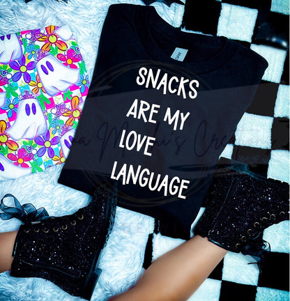 Snacks Are My Love Language sublimation DTF Hand Drawn PNG Digital Download
