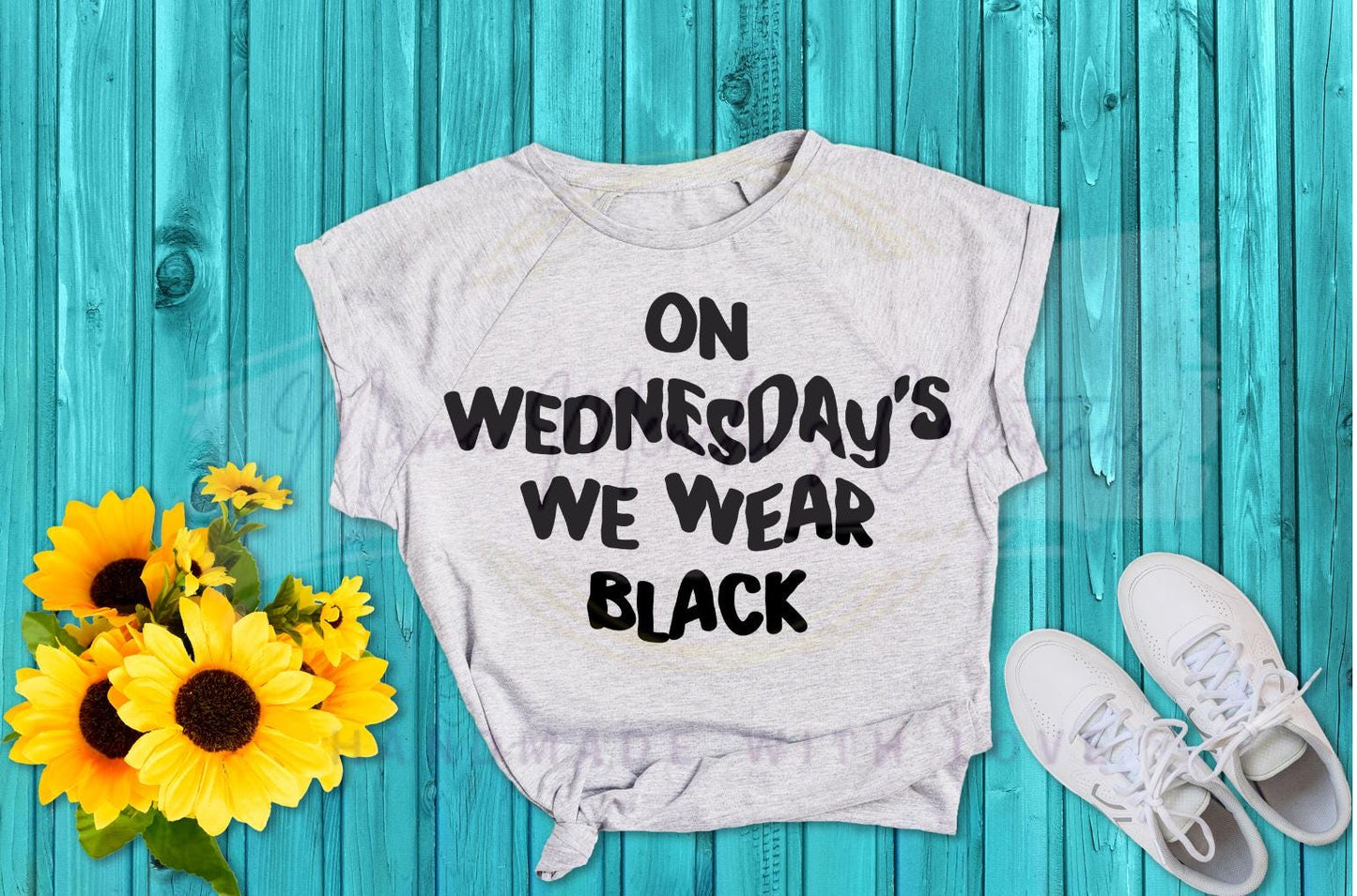 On Wednesday’s We Were Black sublimation DTF Hand Drawn PNG Digital Download