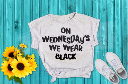 On Wednesday’s We Were Black sublimation DTF Hand Drawn PNG Digital Download