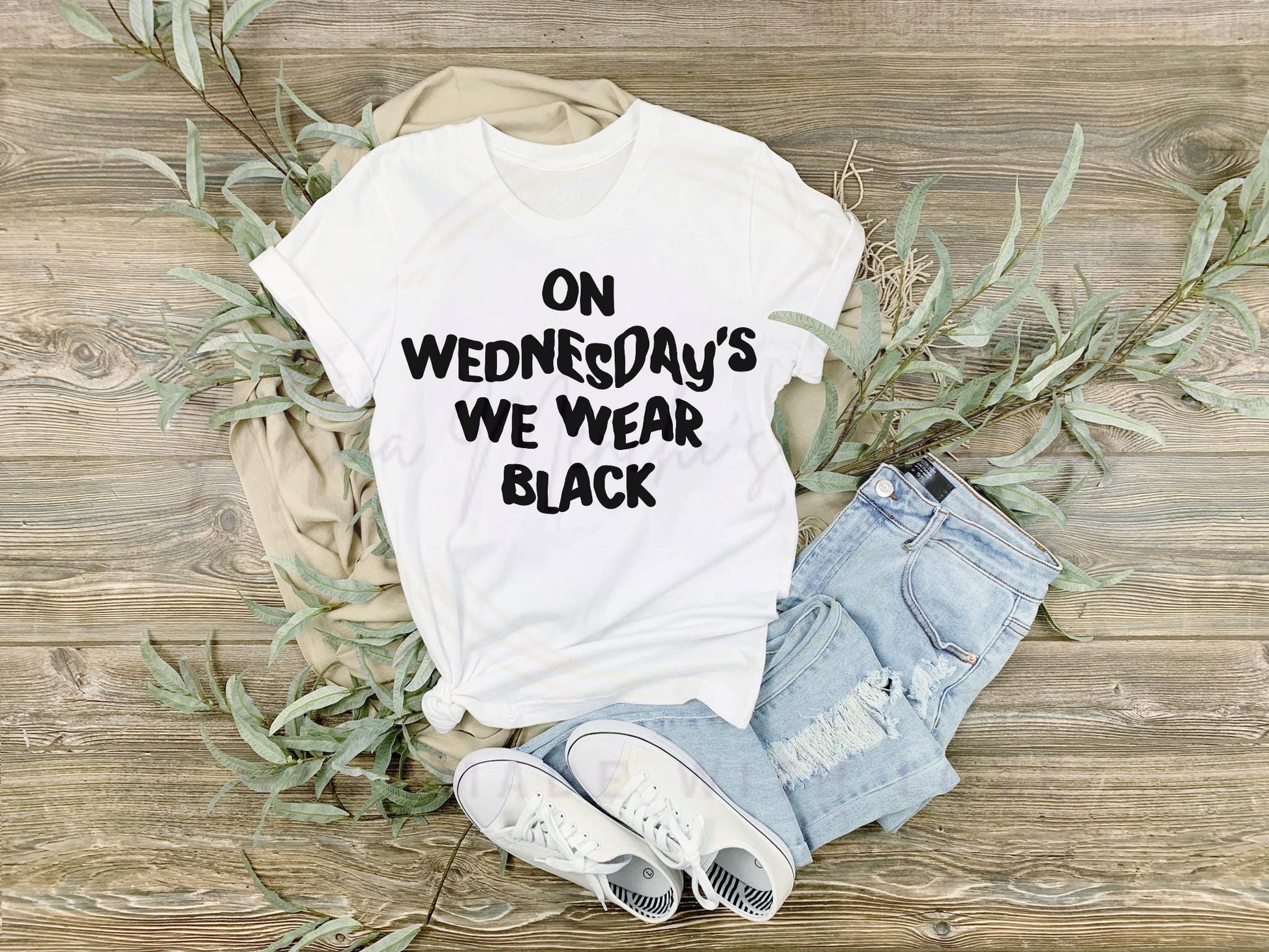 On Wednesday’s We Were Black sublimation DTF Hand Drawn PNG Digital Download