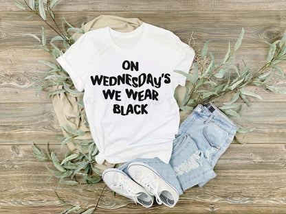 On Wednesday’s We Were Black sublimation DTF Hand Drawn PNG Digital Download