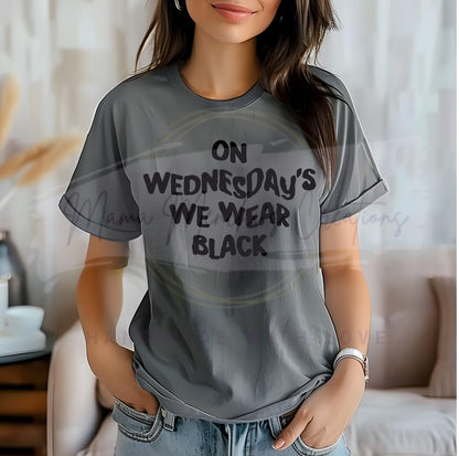 On Wednesday’s We Were Black sublimation DTF Hand Drawn PNG Digital Download