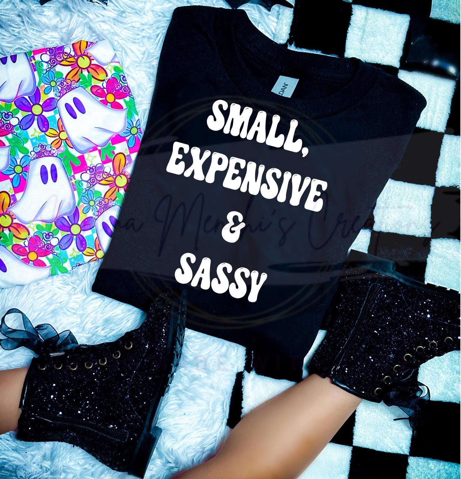 Small & Expensive clean and distressed sublimation DTF Hand Drawn PNG Digital Download