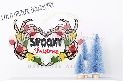 Spooky Christmas Hand Drawn Sublimation PNG Digital Download
