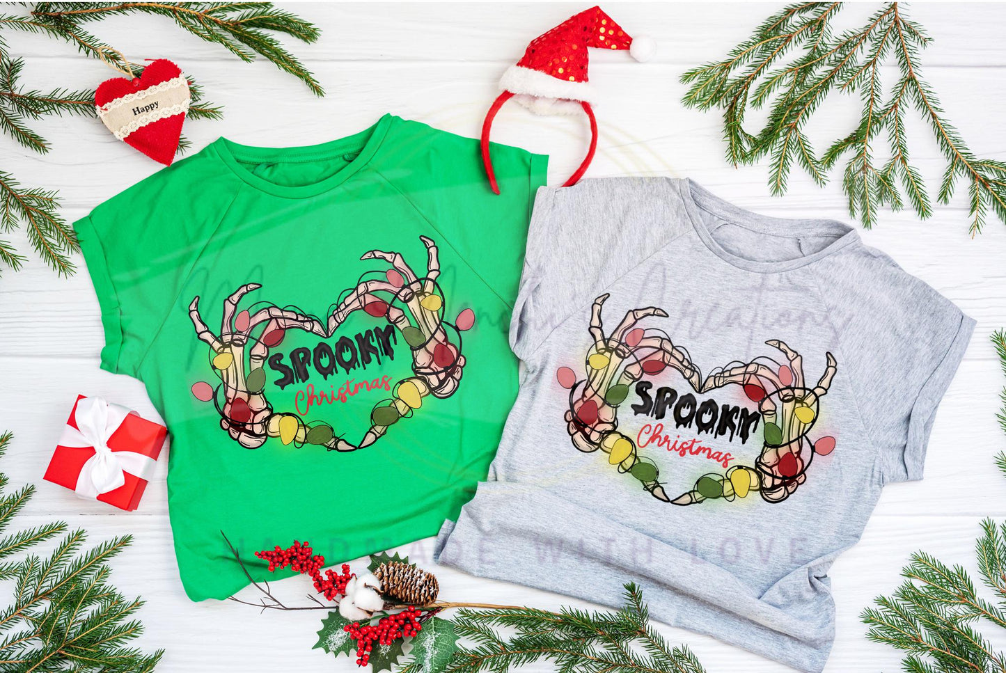 Spooky Christmas Hand Drawn Sublimation PNG Digital Download