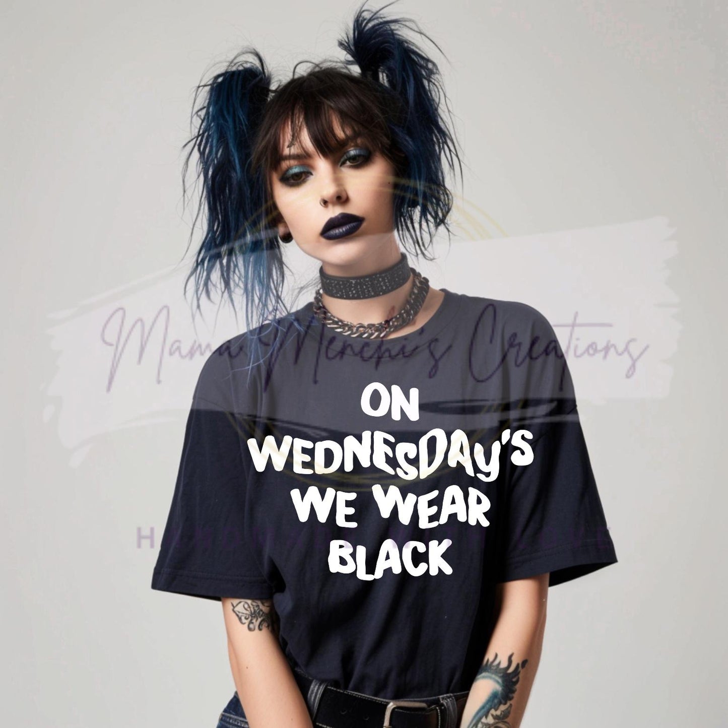 On Wednesday’s We Were Black sublimation DTF Hand Drawn PNG Digital Download