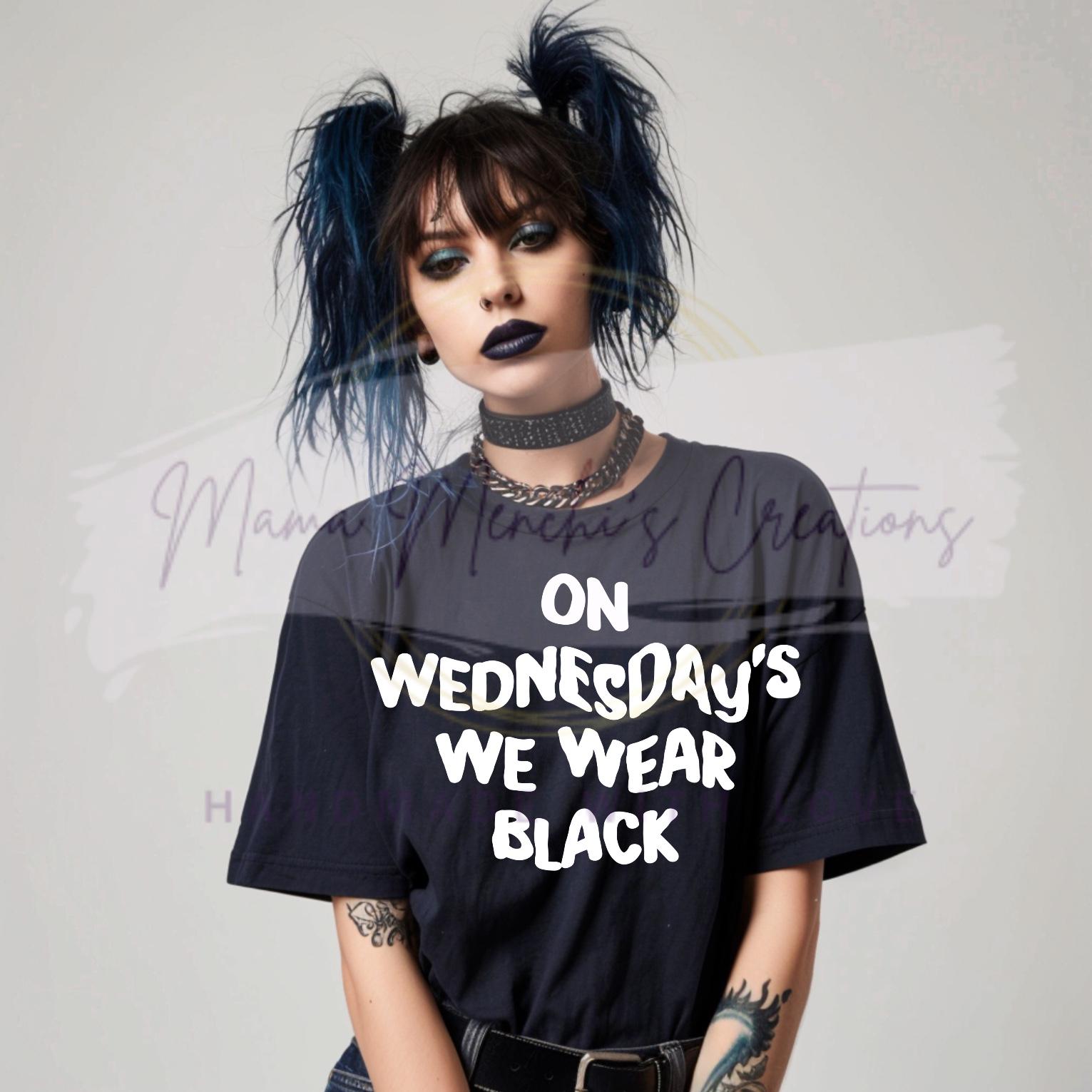 On Wednesday’s We Were Black sublimation DTF Hand Drawn PNG Digital Download