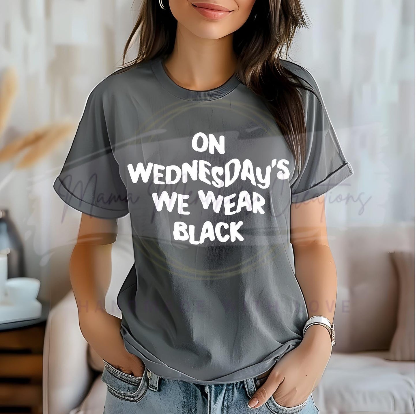 On Wednesday’s We Were Black sublimation DTF Hand Drawn PNG Digital Download