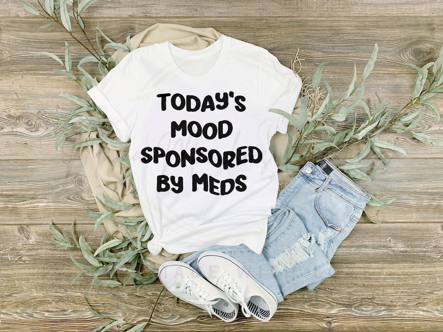 Today’s Mood Sponsored By Meds sublimation DTF Hand Drawn PNG Digital Download