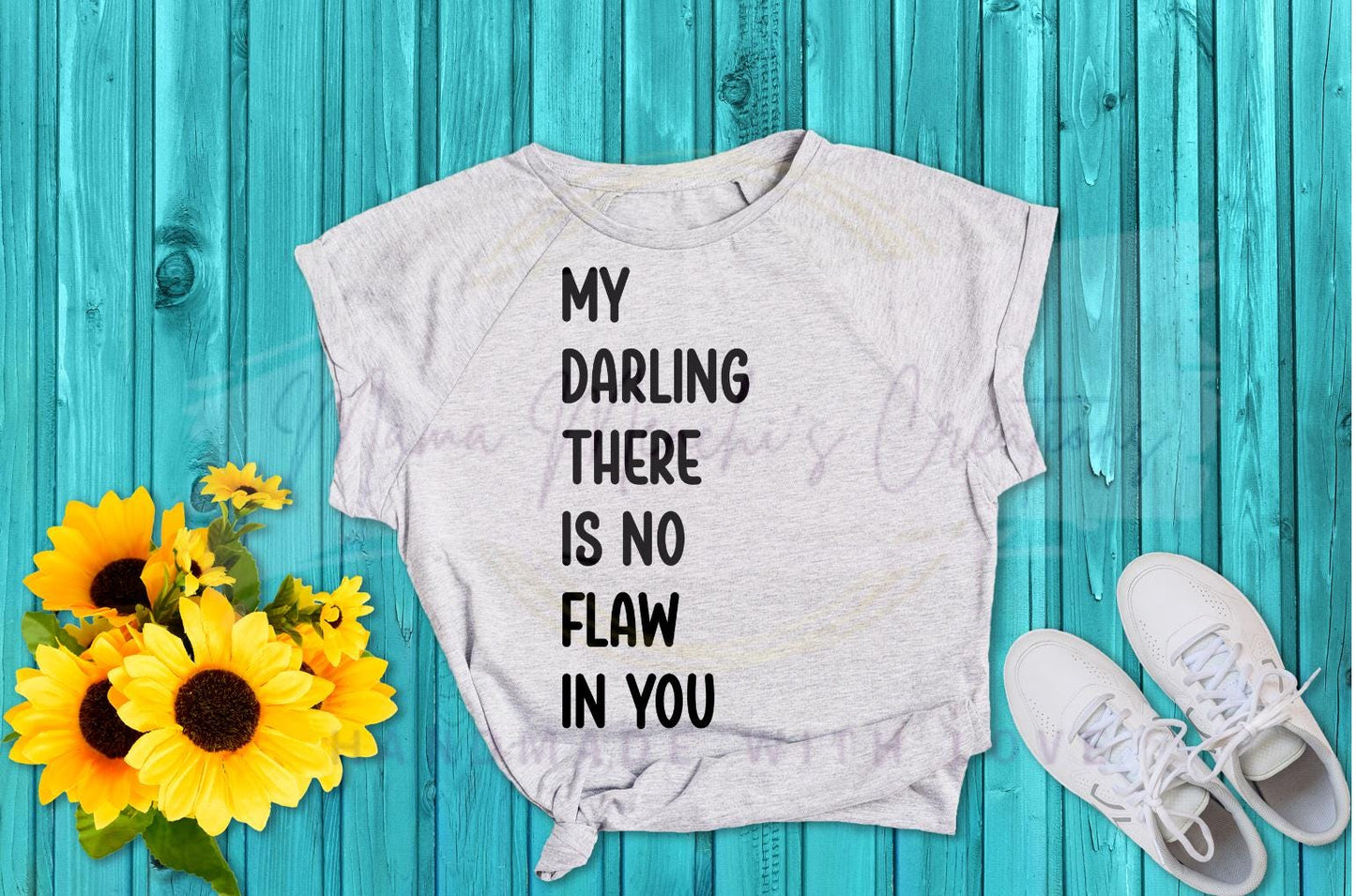 There is No Flaw In You sublimation DTF Hand Drawn PNG Digital Download