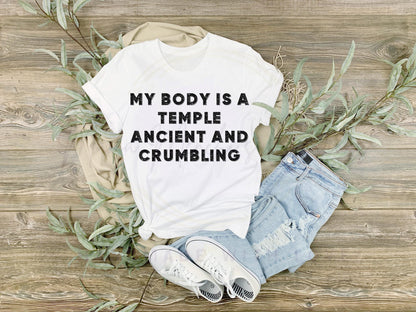 My Body is a Temple Ancient and Crumbling Sublimation PNG Digital Download