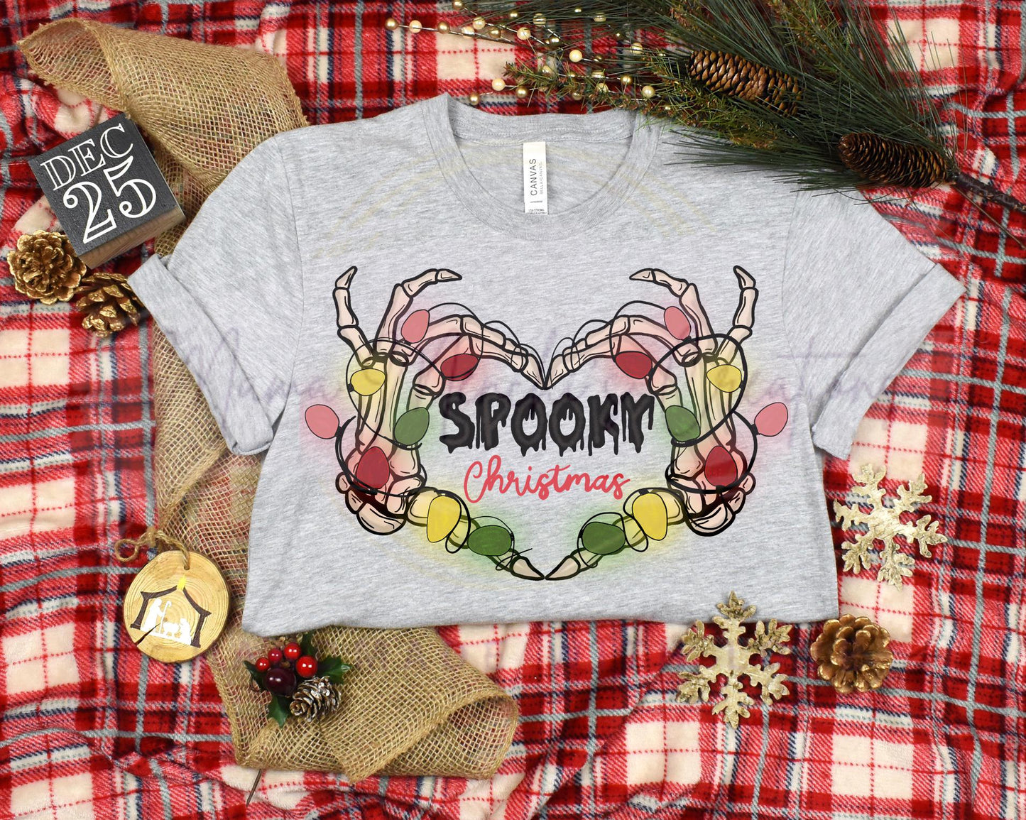 Spooky Christmas Hand Drawn Sublimation PNG Digital Download
