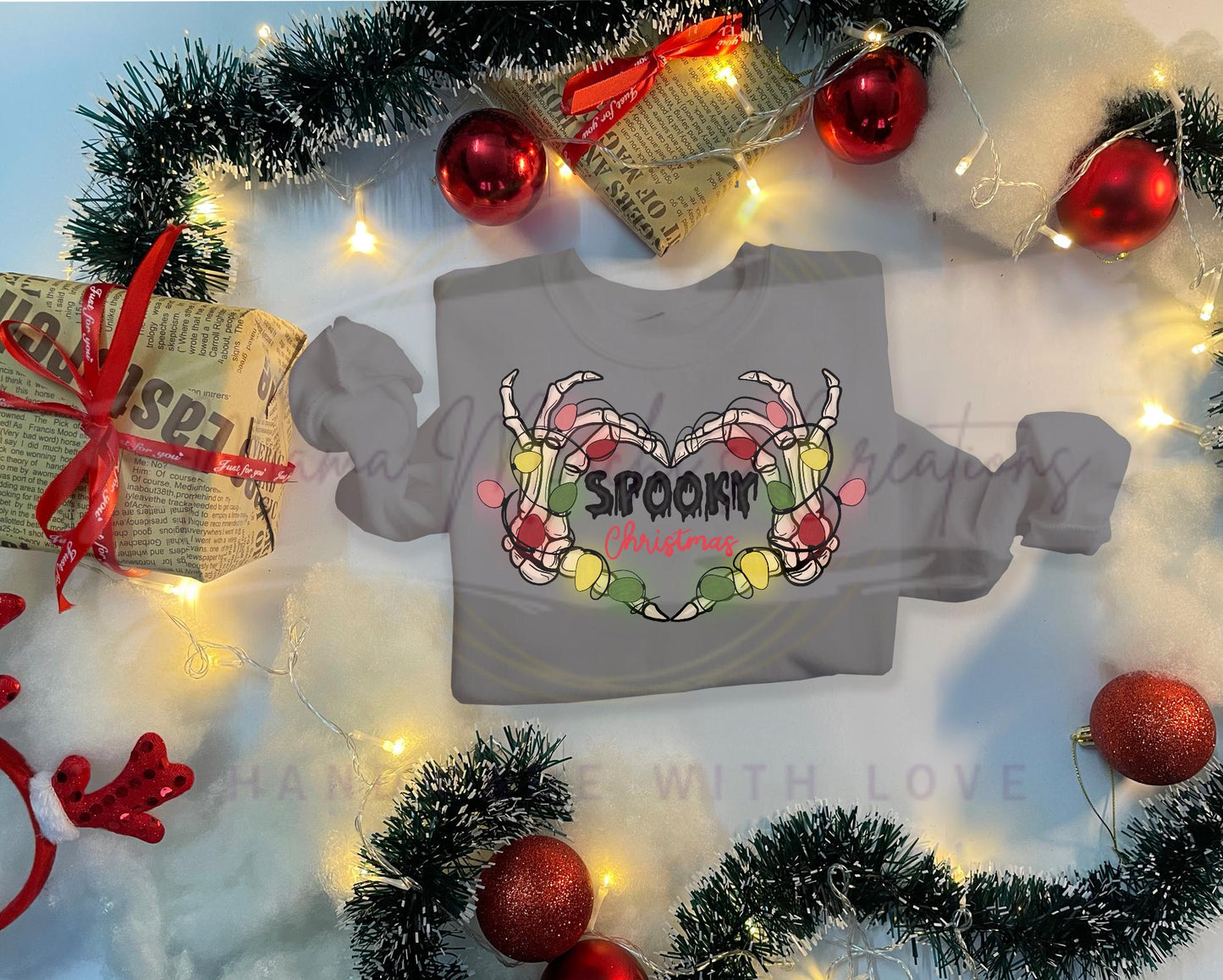 Spooky Christmas Hand Drawn Sublimation PNG Digital Download