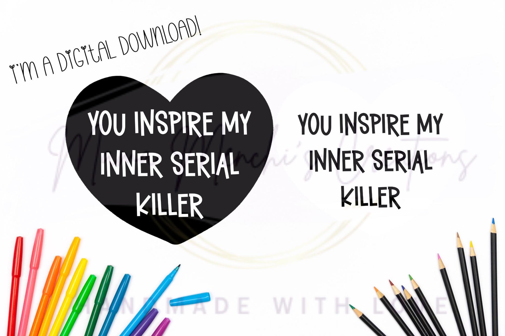 Inner Serial Killer Sarcastic Sublimation PNG Digital Download