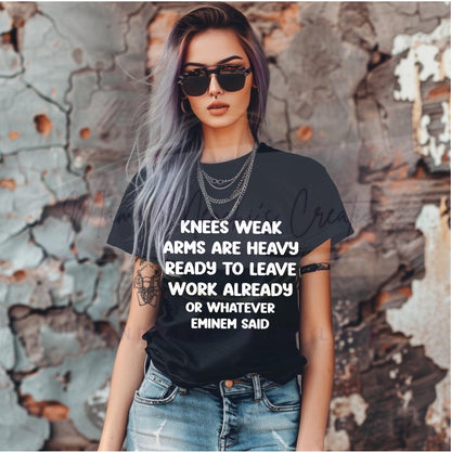Millennial Knees Weak Ready to Leave Work Funny Sublimation PNG Digital Download