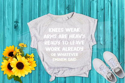 Millennial Knees Weak Ready to Leave Work Funny Sublimation PNG Digital Download