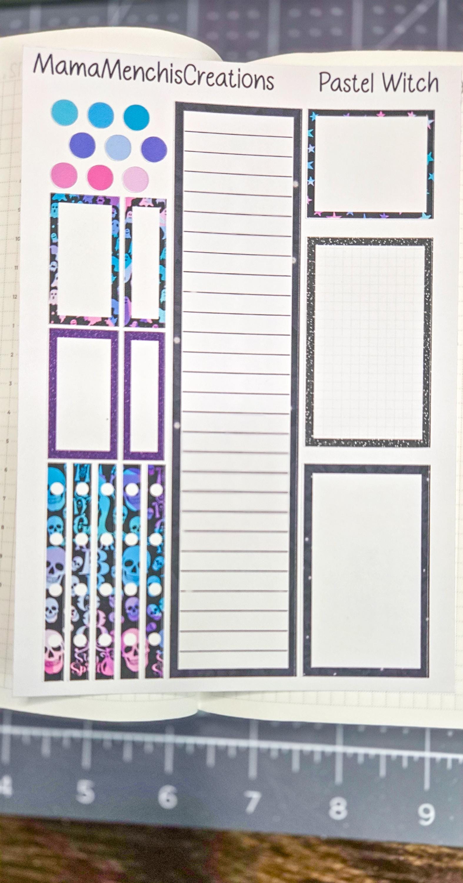 Pastel Goth Vibes Bujo Journal Planner deco Sticker Matte Sheet