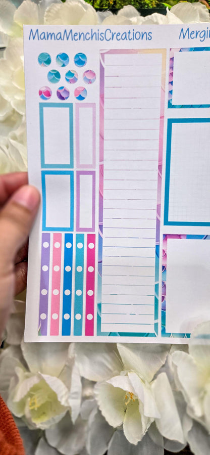 Mermaid Scales Mermaid Lover Bujo Journal Planner deco Sticker Matte Sheet