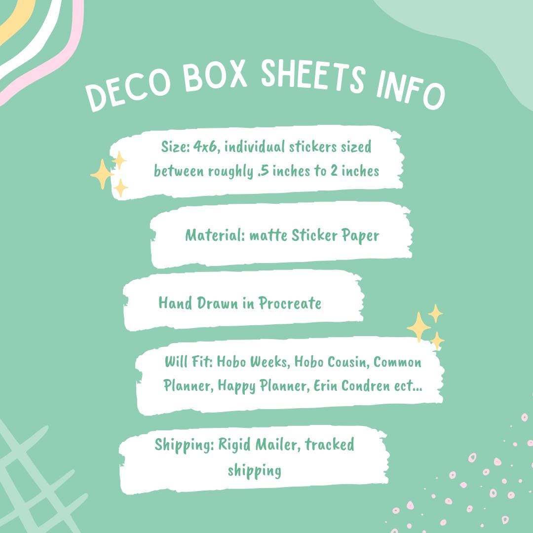 Witchy Planner Matte Stickers: Bujo Journal Deco Boxes