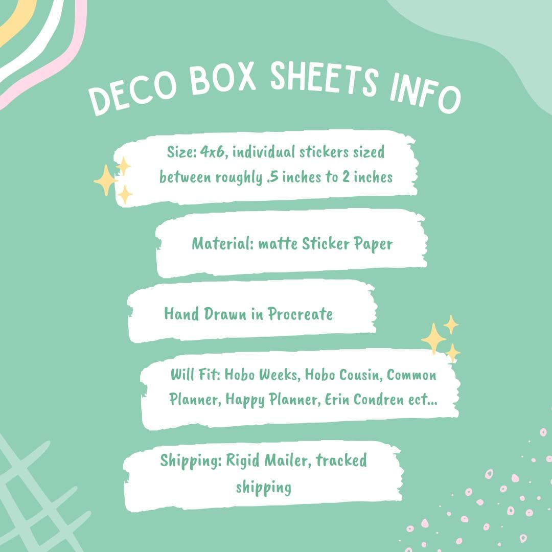 Pastel Goth Vibes Bujo Journal Planner deco Sticker Matte Sheet